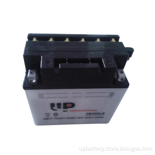 Dry Charged Wented Motorcycle Batteries Yb16cl-B 12V 19ah